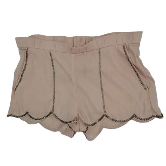 H&M Pink Shorts Beaded Trim Lined Dressy Disco SZ 6 - Picture 1 of 11
